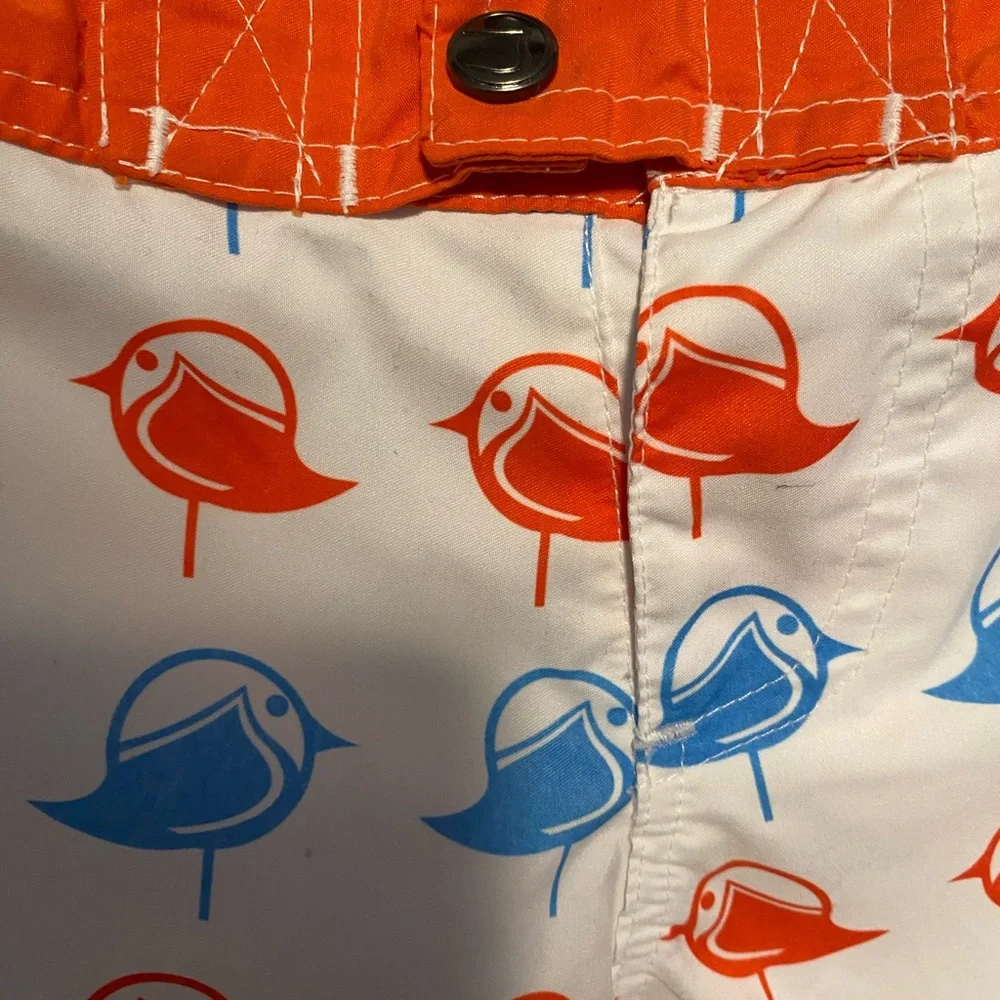 Liquid Force Size 13 Orange and Blue Athletic Shorts
